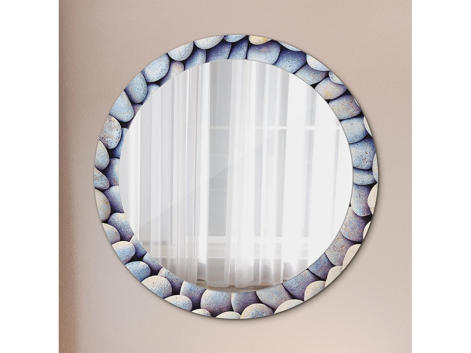 Decoratieve ronde spiegel - zeesteencirkel - 80 cm