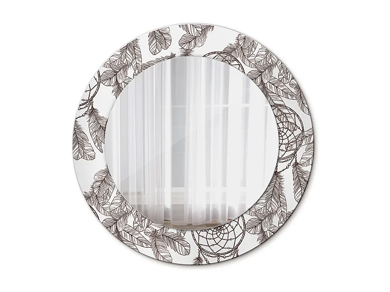 Dekorativer runder Spiegel - Traumfänger - 50 cm