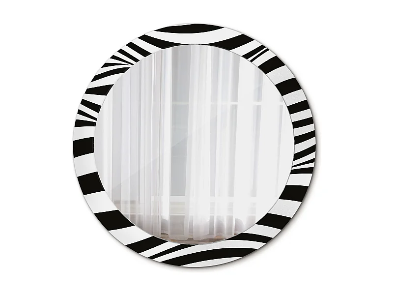 Dekorativer runder Spiegel - Abstrakte Welle - 80 cm