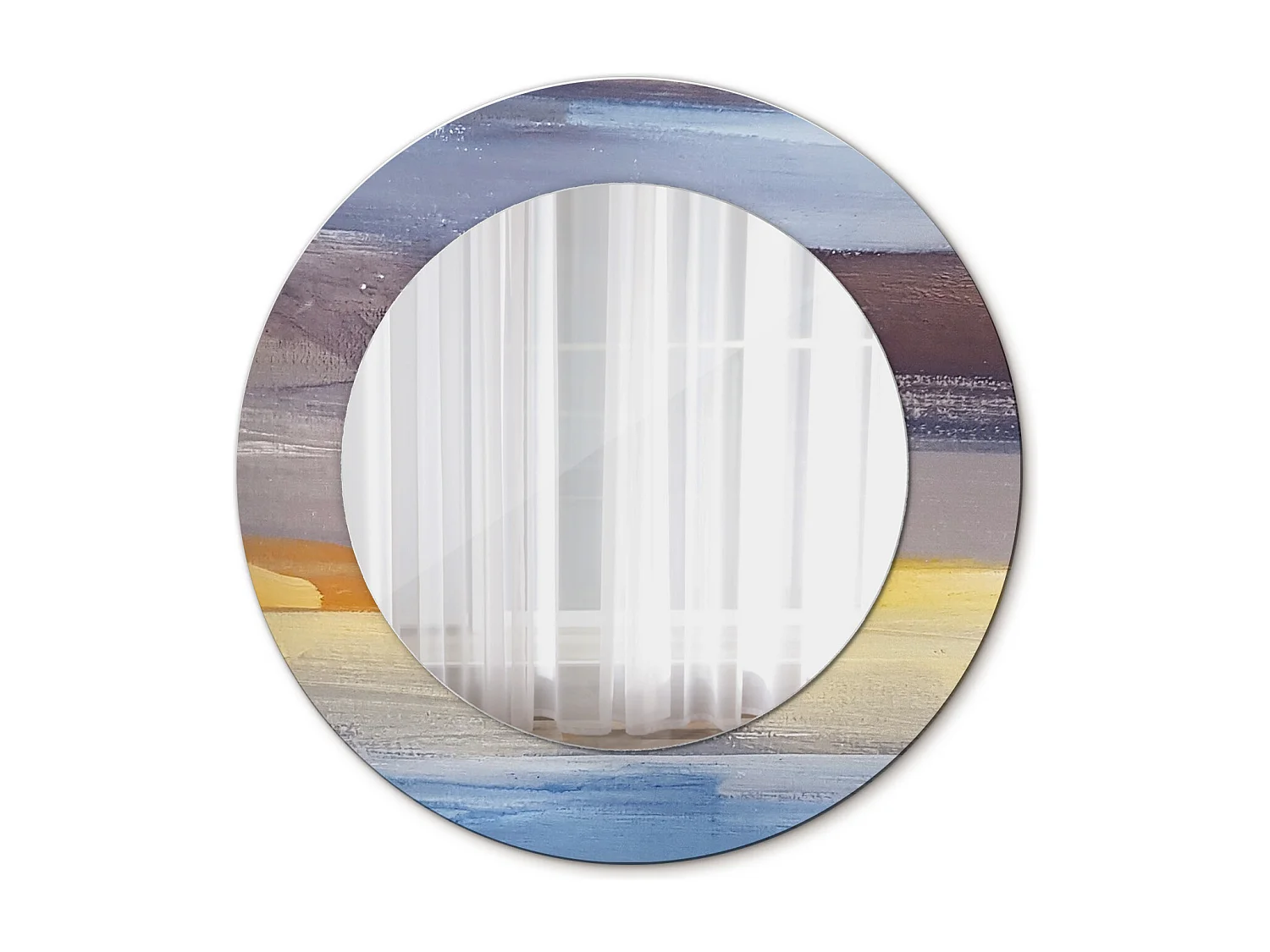 Miroir rond décoratif - Image abstraite - 50 cm