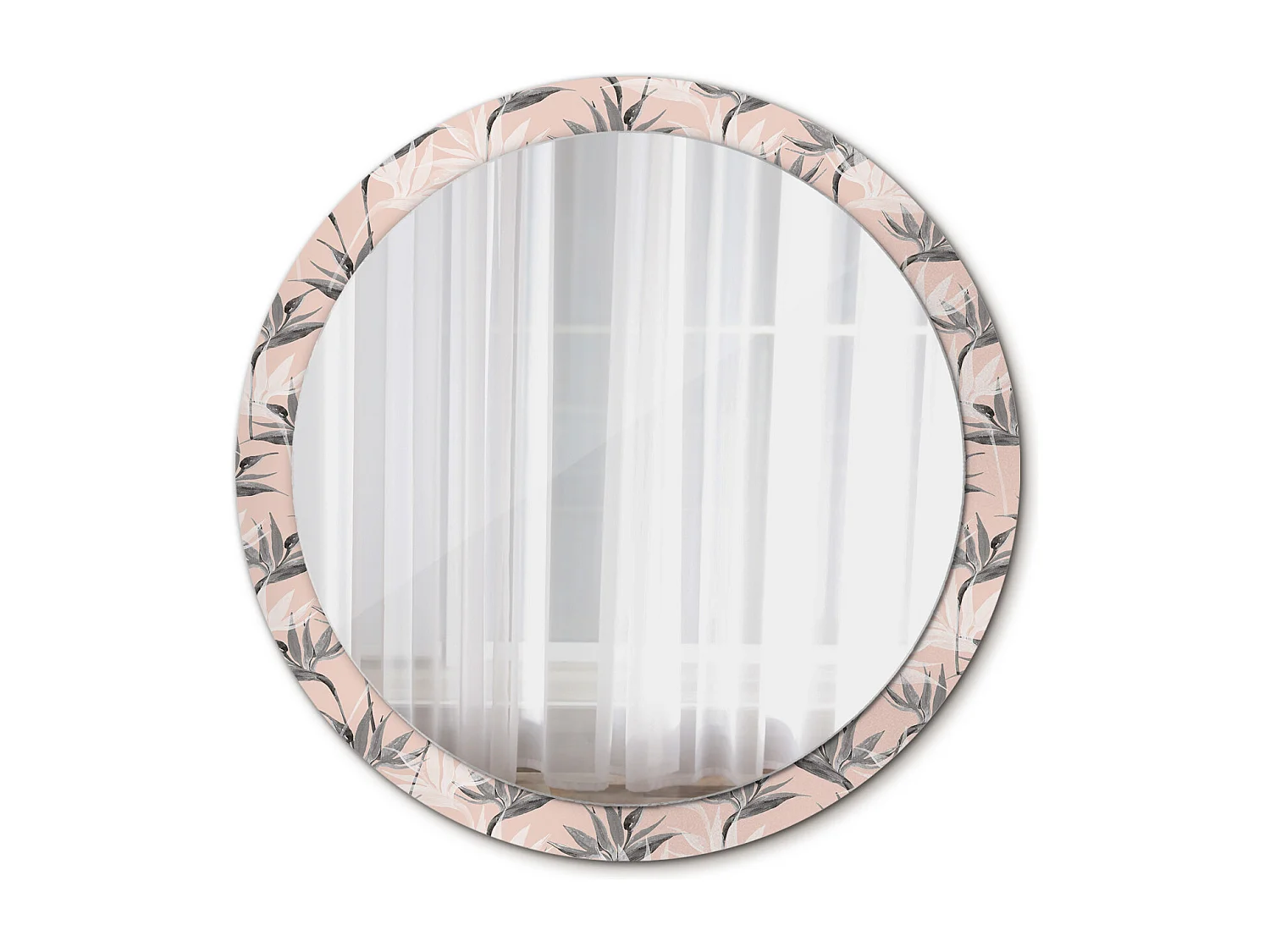 Dekorativer runder Spiegel - Strelitzia - 100 cm