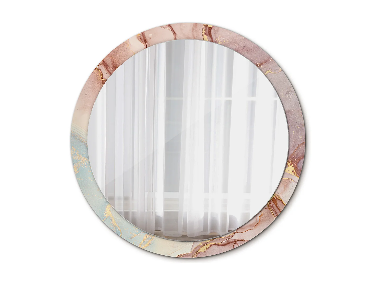 Dekorativer runder Spiegel - Abstrakte Flüssigkeit - 100 cm