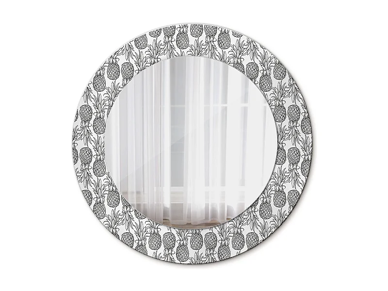 Runder dekorativer Spiegel - Ananas - 50 cm