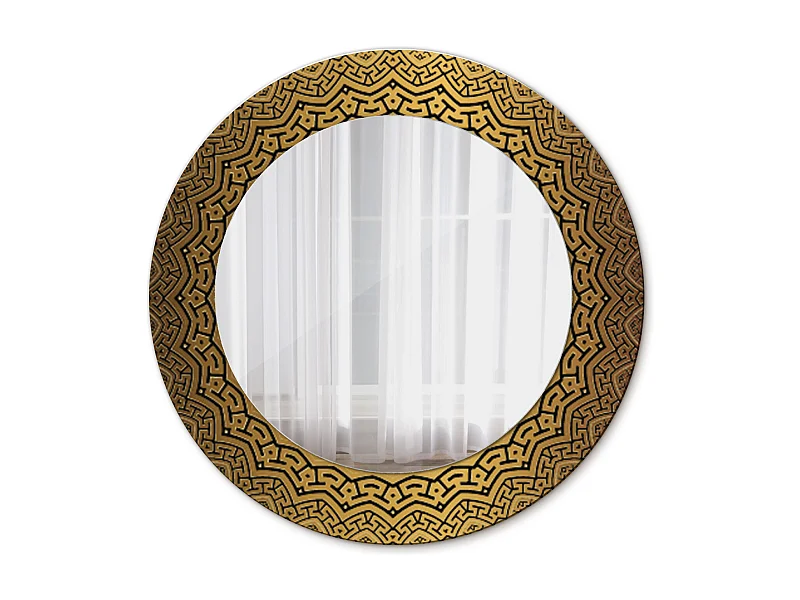 Decoratieve ronde spiegel - Grieks ornament - 50 cm
