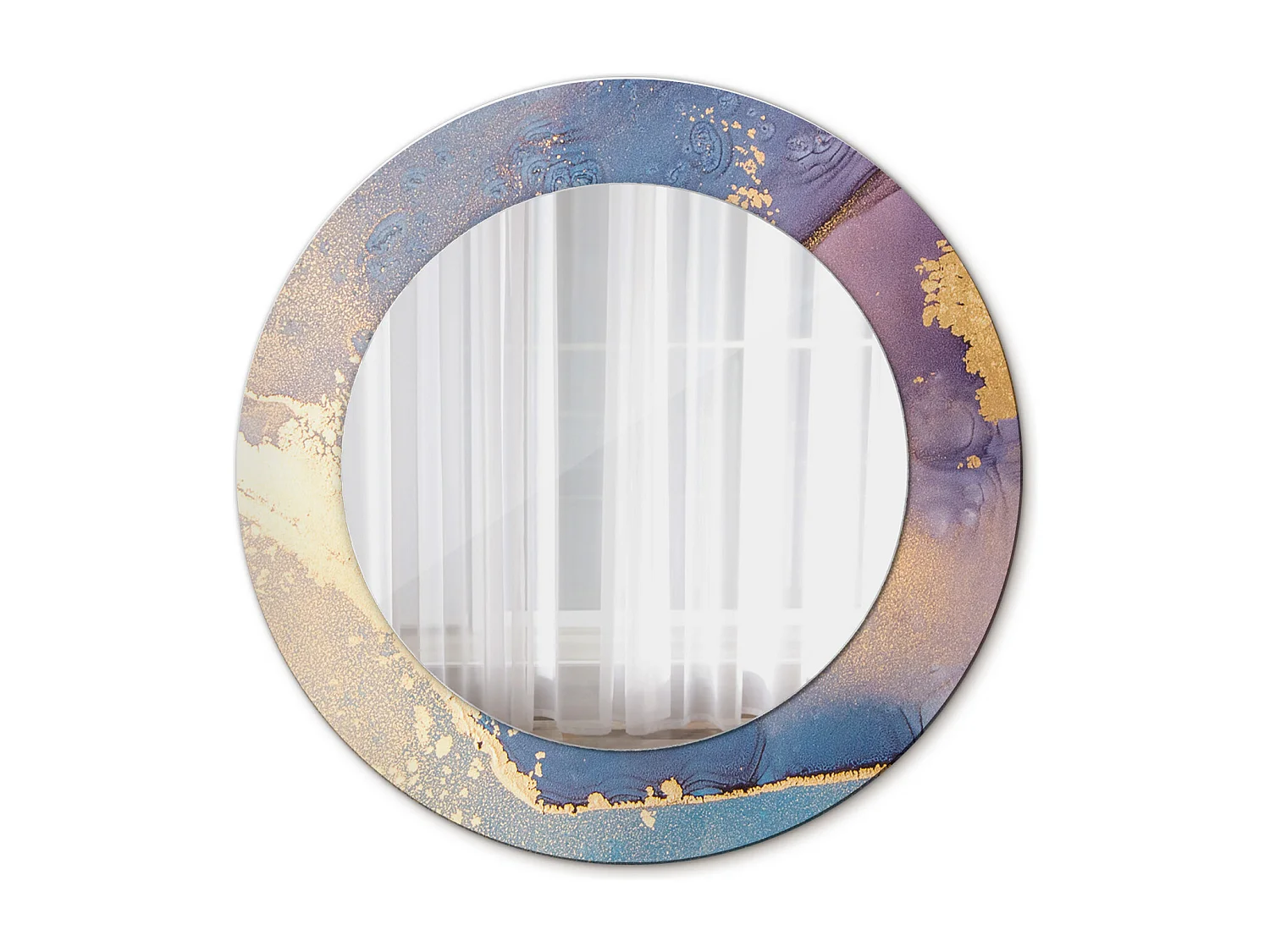 Decoratieve ronde spiegel – marmersteen – 50 cm