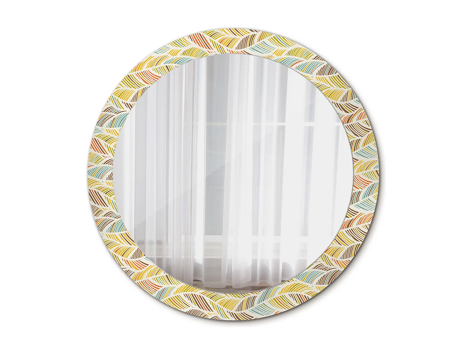 Decoratieve ronde spiegel - Abstract - 80 cm