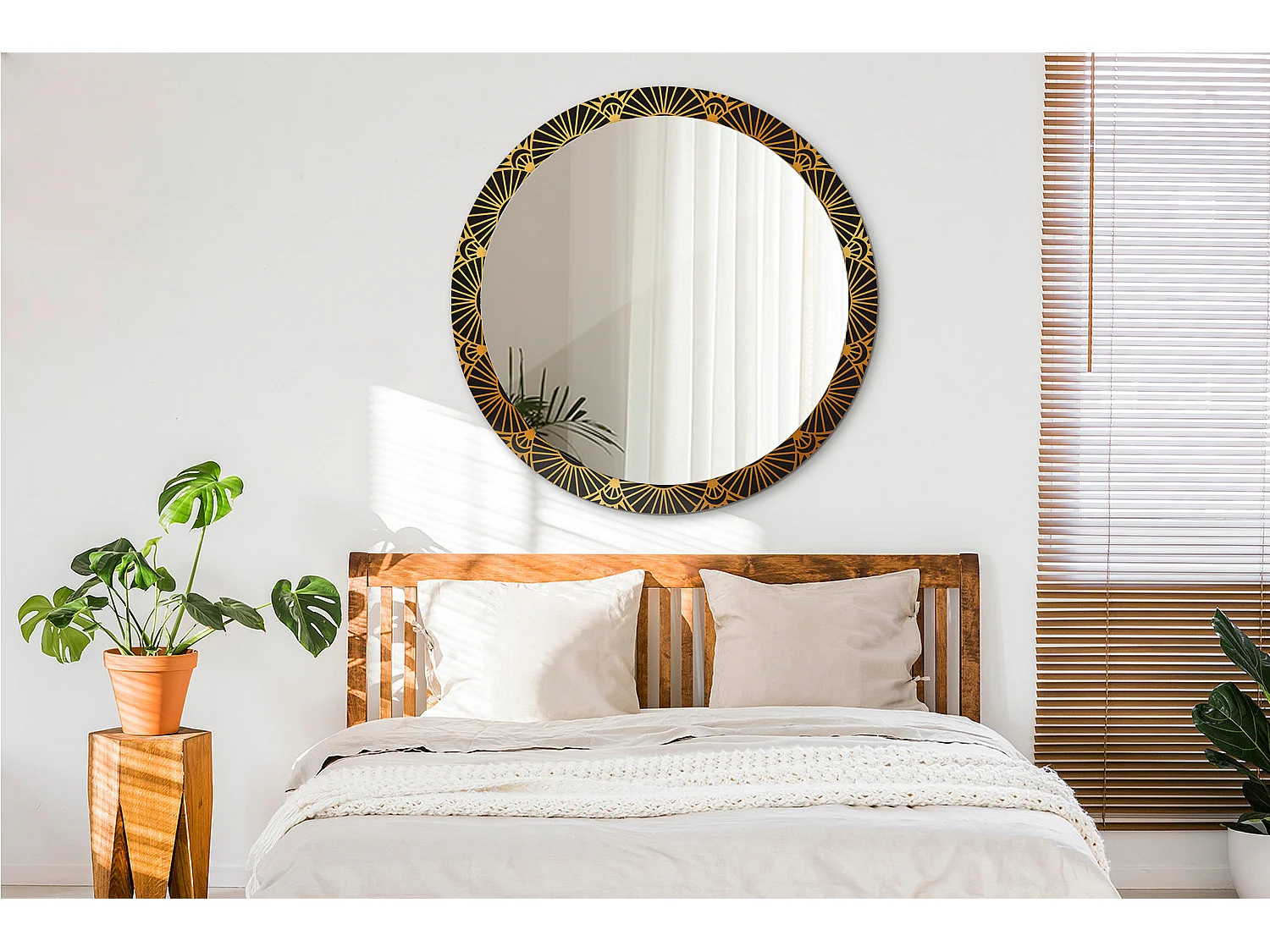 Dekorativer runder Spiegel - Mandala - 100 cm