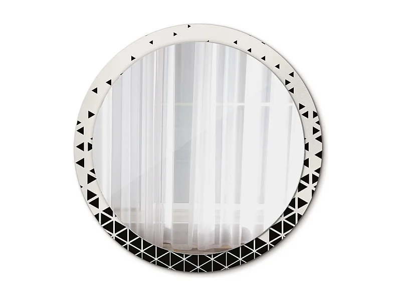 Dekorativer runder Spiegel - Geometrische Abstraktion - 100 cm