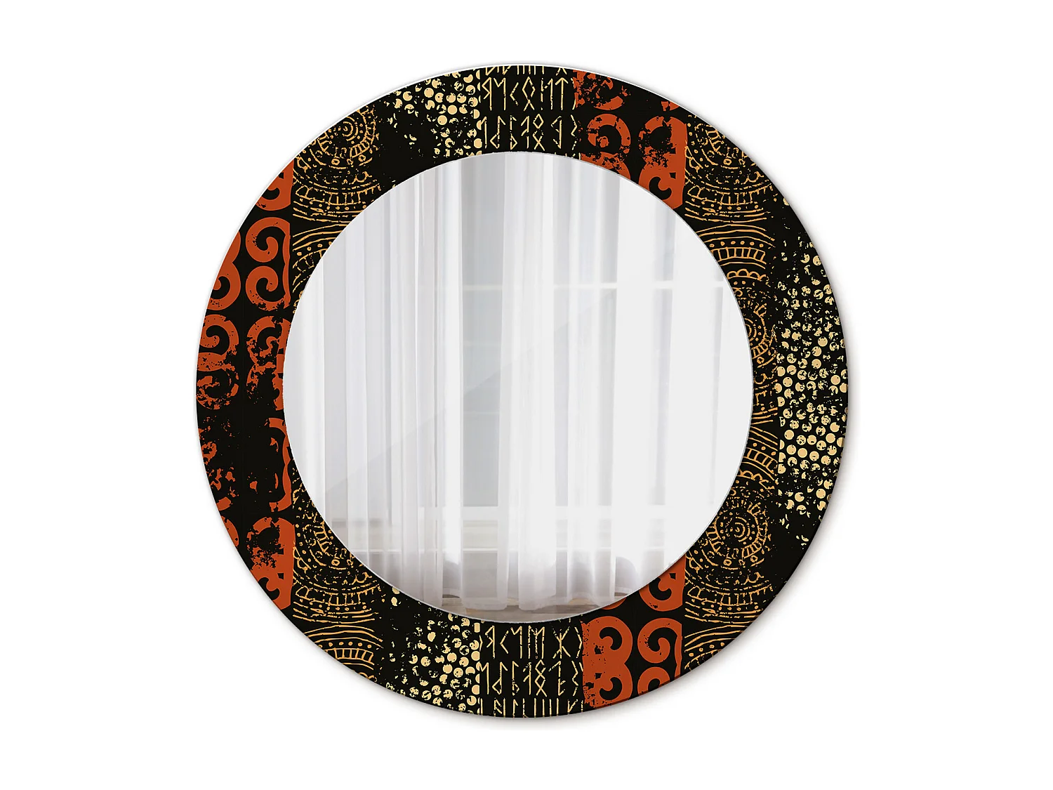 Runder dekorativer Spiegel - Grunge-Muster - 50 cm