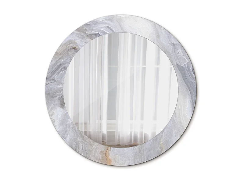Runder dekorativer Spiegel - Abstrakter Marmor - 60 cm