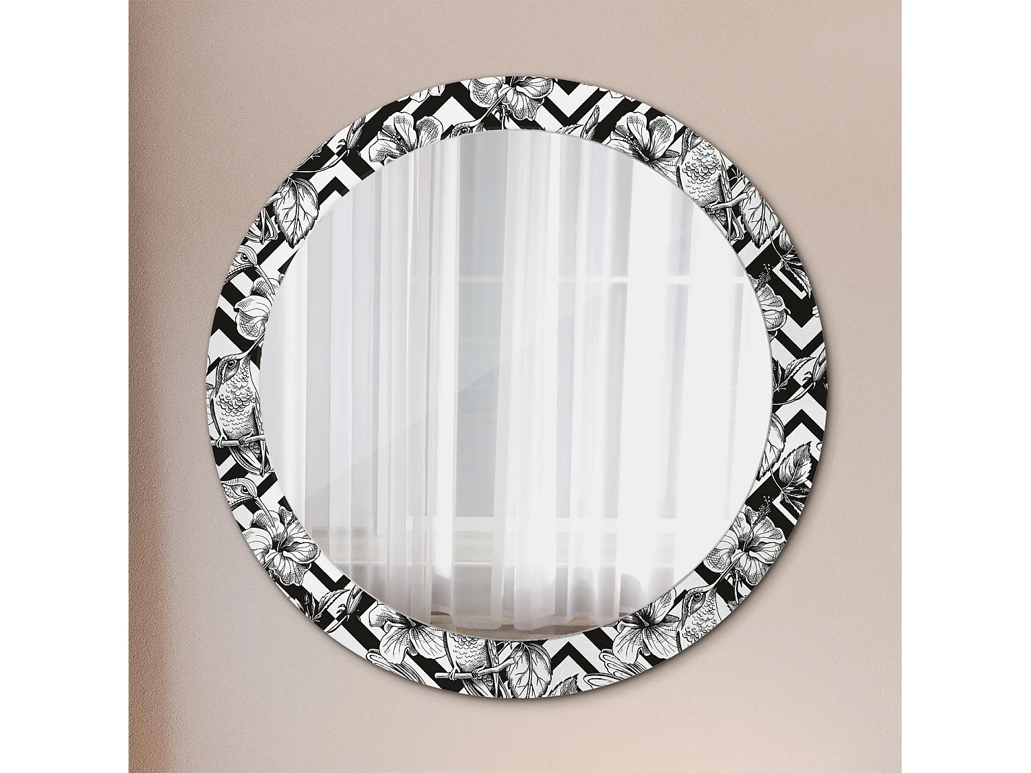 Dekorativer runder Spiegel - Colibrì - 80 cm