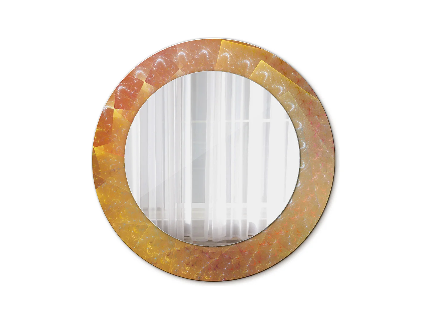 Specchio rotondo decorativo - Astrazione a spirale - 50 cm