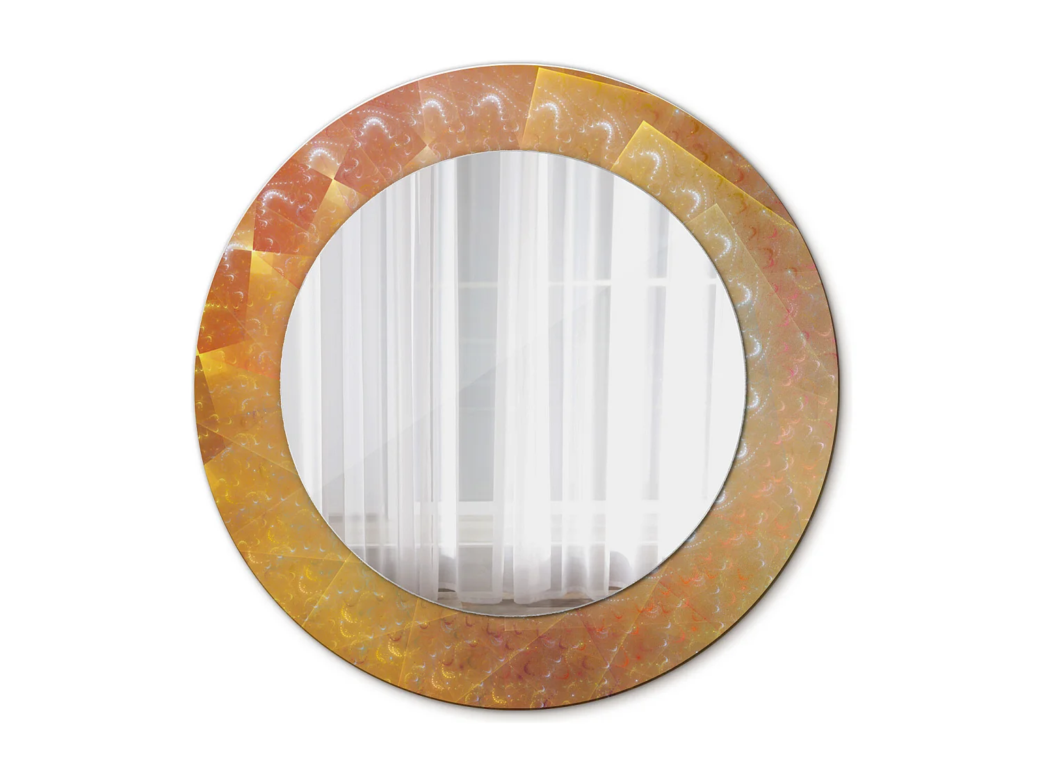 Miroir rond décoratif - Abstraction spirale - 50 cm