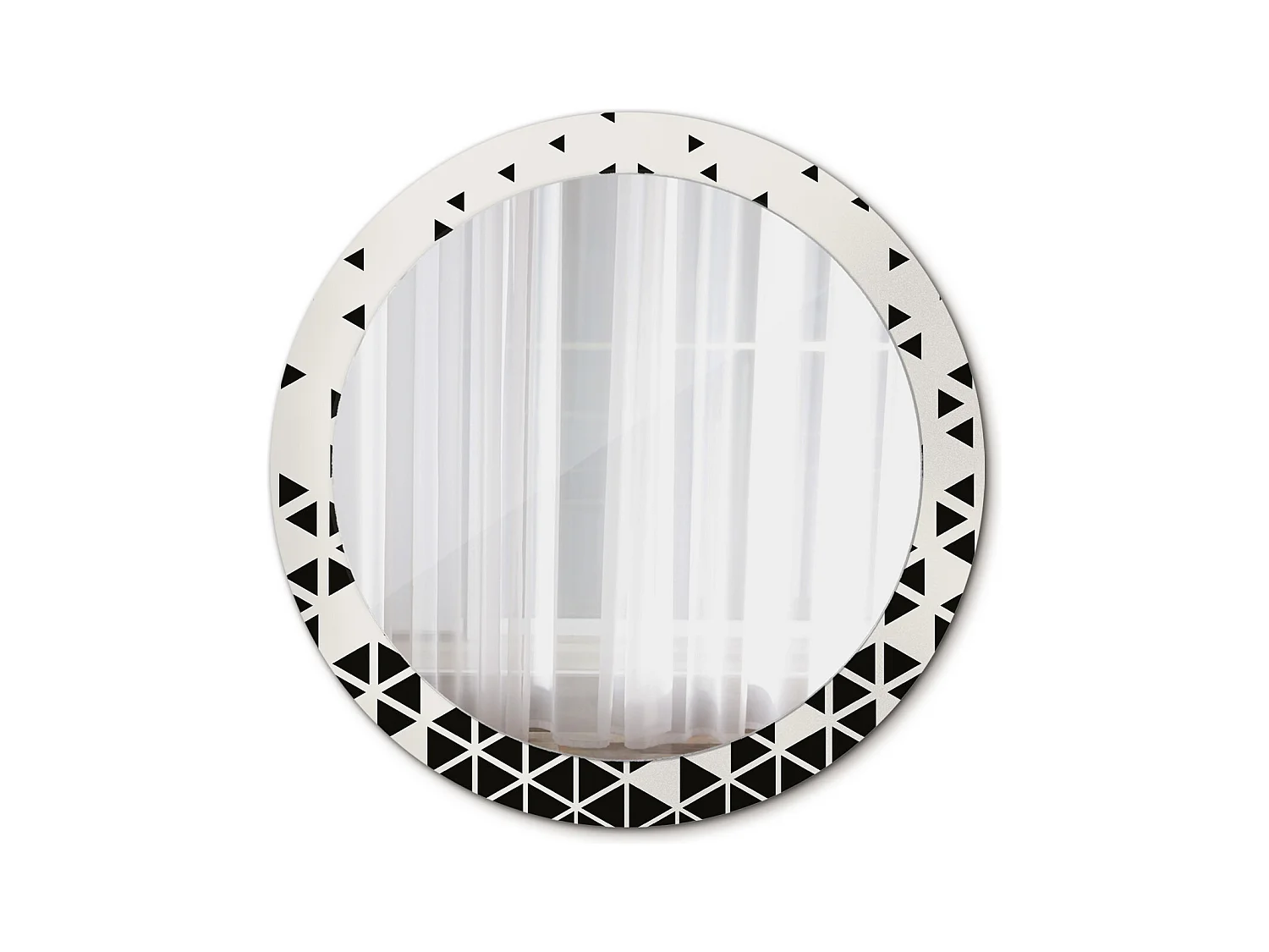 Decoratieve ronde spiegel - Geometrische Abstractie - 80 cm