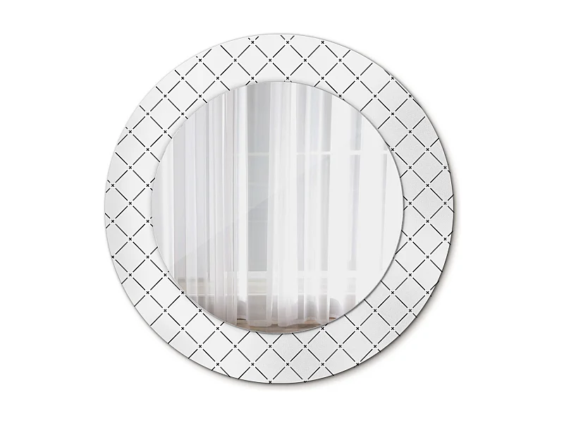 Ronde decoratieve spiegel - Gekruiste lijnen - 50 cm