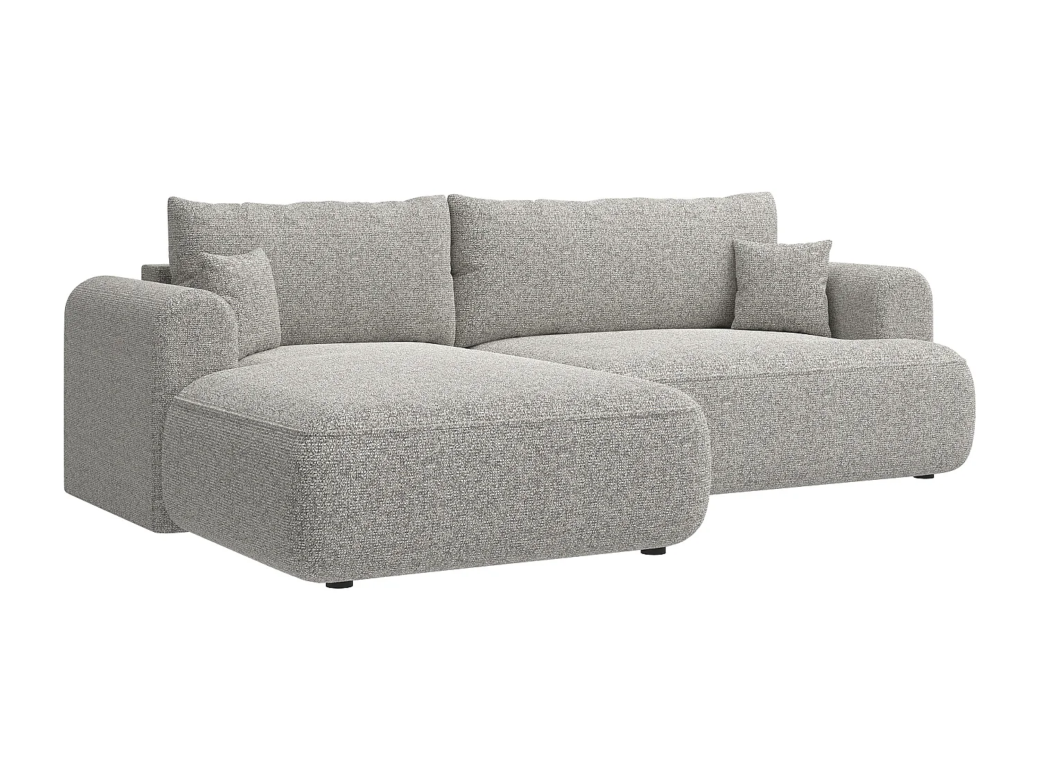 Canapé d'angle - 260 cm - avec fonction de couchage en forme de L - grėge - côté gauche - OVO