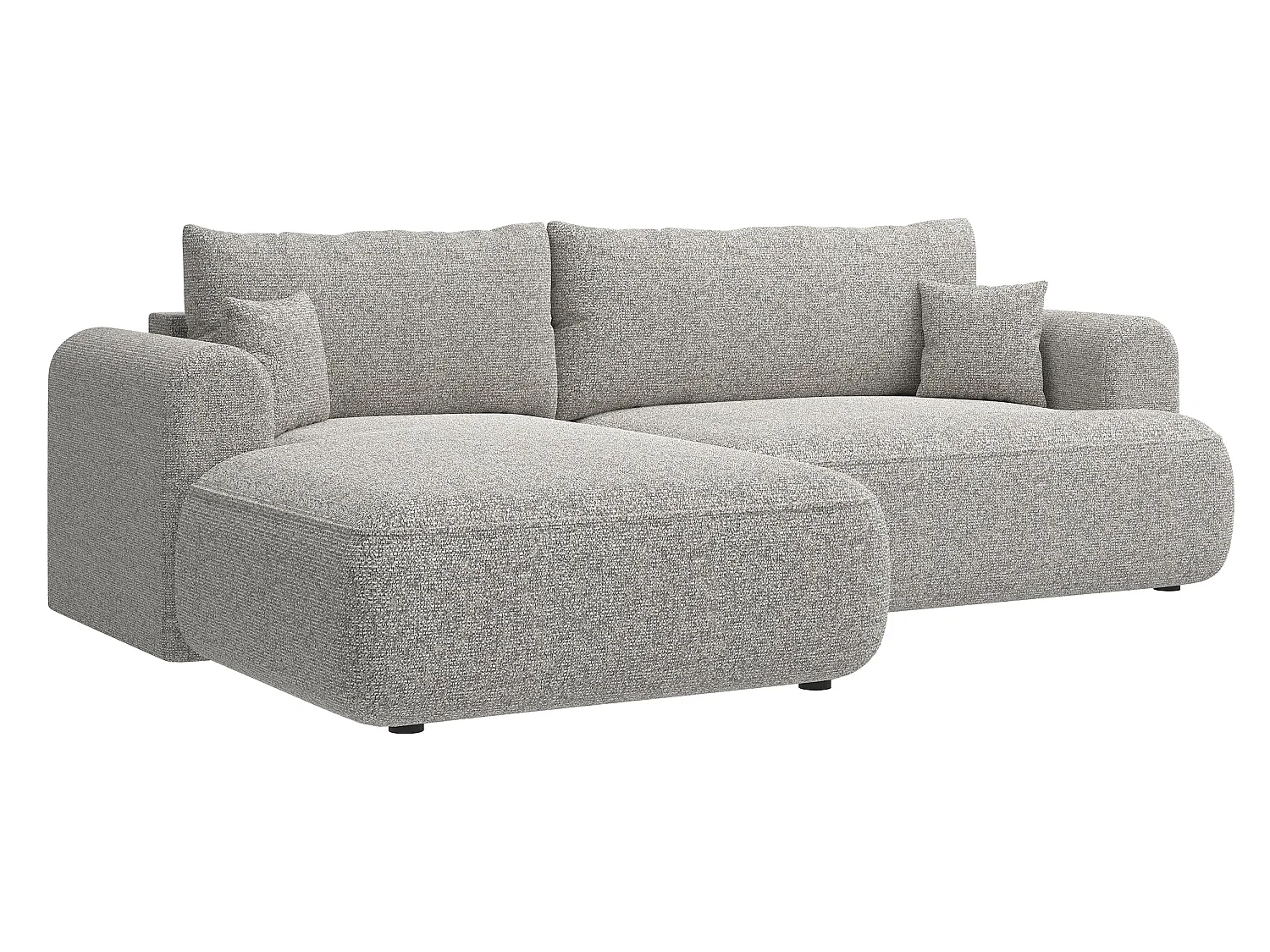 Canapé d'angle - 260 cm - avec fonction de couchage en forme de L - grėge - côté gauche - OVO