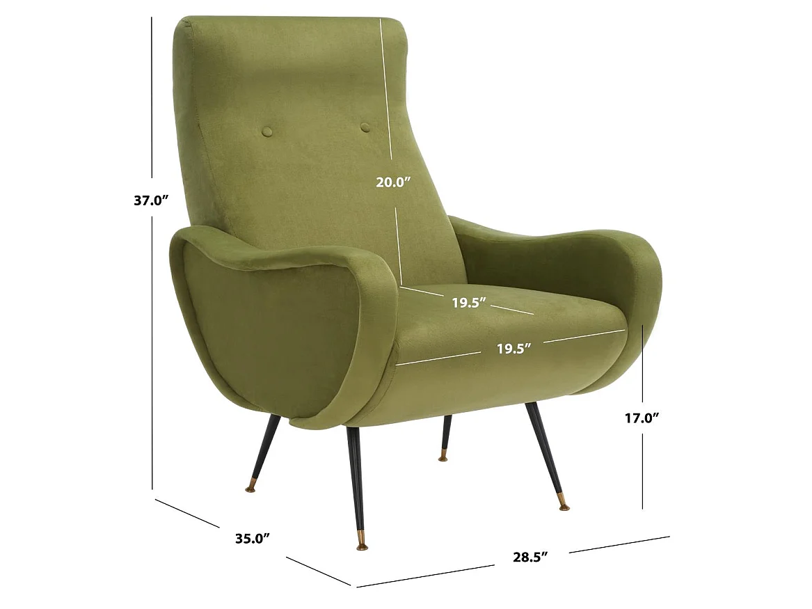 chaise Vert chasseur 89 X 72 X 93.98 cm - Clemma