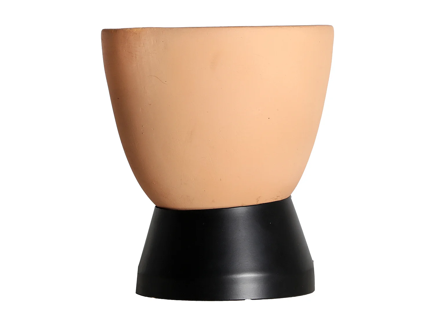 Lampe de salon en terre cuite noir