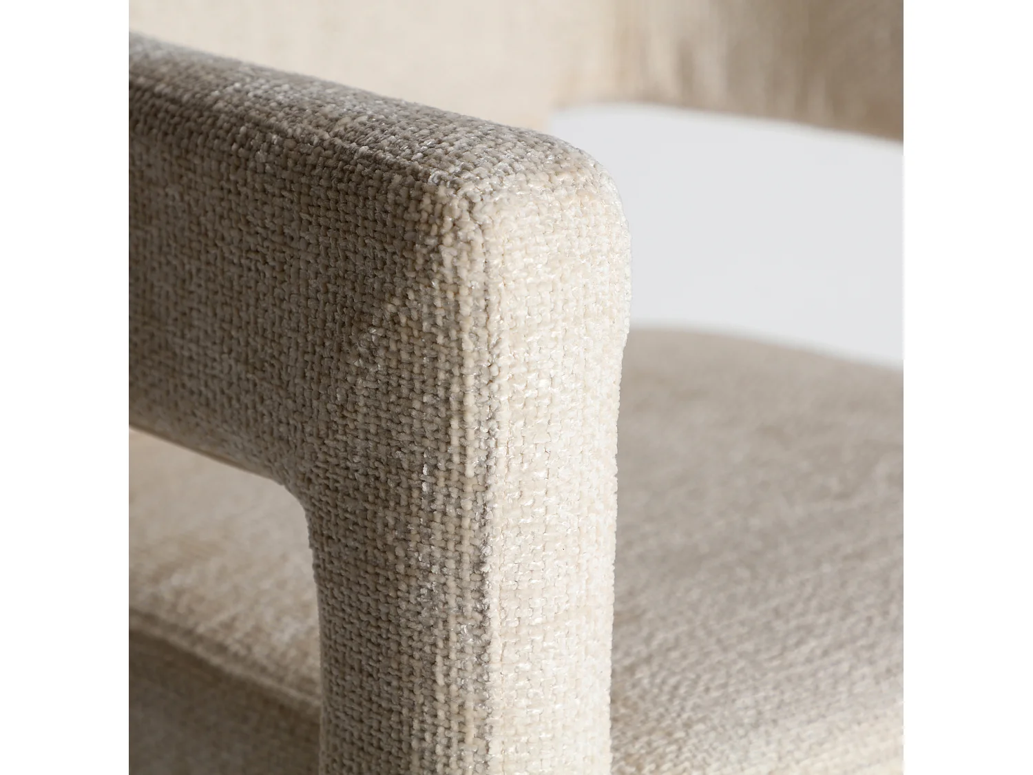 Chaise en polyester blanc 64x57x72 cm