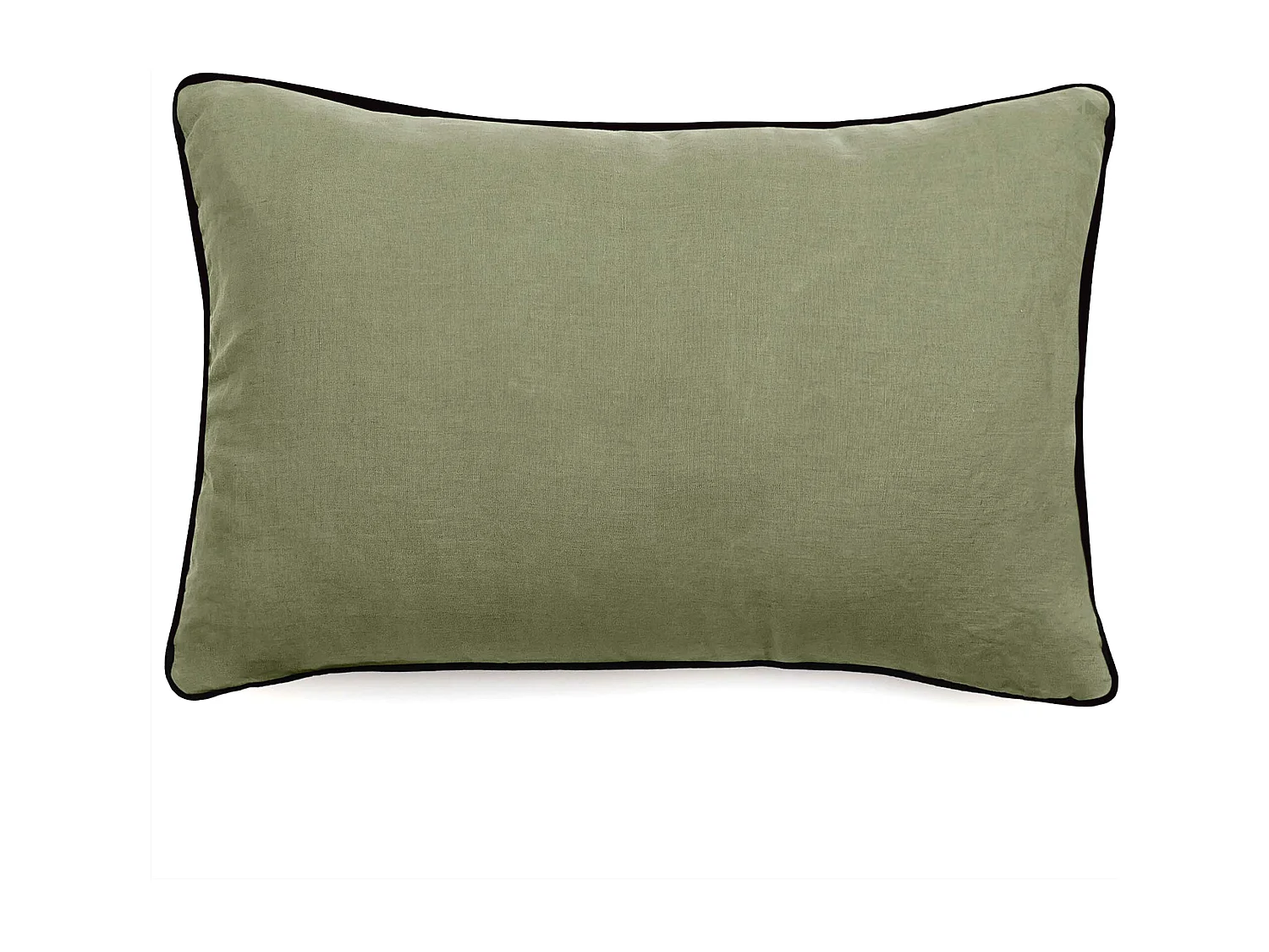 Housse de coussin PRELUDE 40x60 cm lin et coton lavé vert Sauge