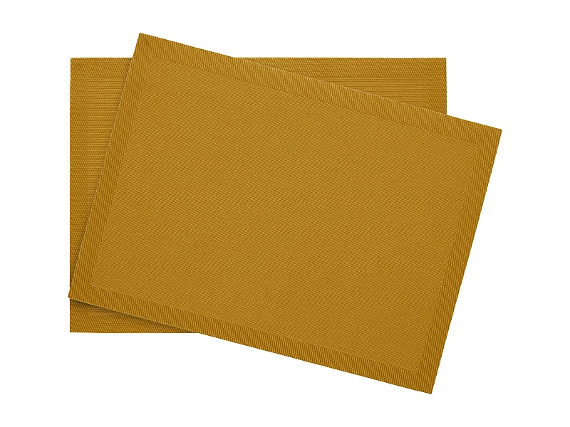Lot de 2 sets de table synthétique 33x46 cm TAKAO jaune Gold