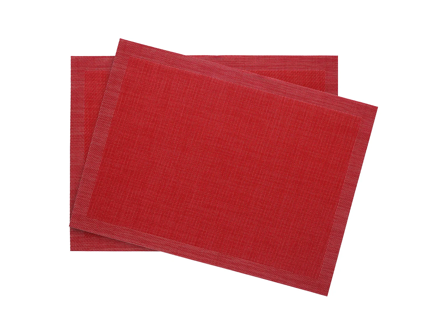 Lot de 2 sets de table synthétique 33x46 cm TAKAO rouge Pavot