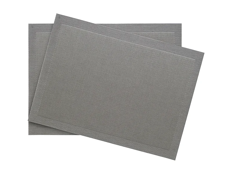 Lot de 2 sets de table synthétique 33x46 cm TAKAO gris Argent