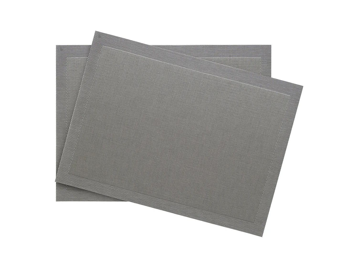 Lot de 2 sets de table synthétique 33x46 cm TAKAO gris Argent