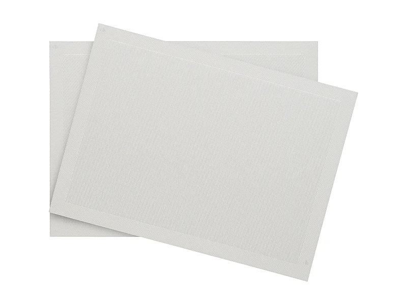 Lot de 2 sets de table synthétique 33x46 cm TAKAO gris Iceberg