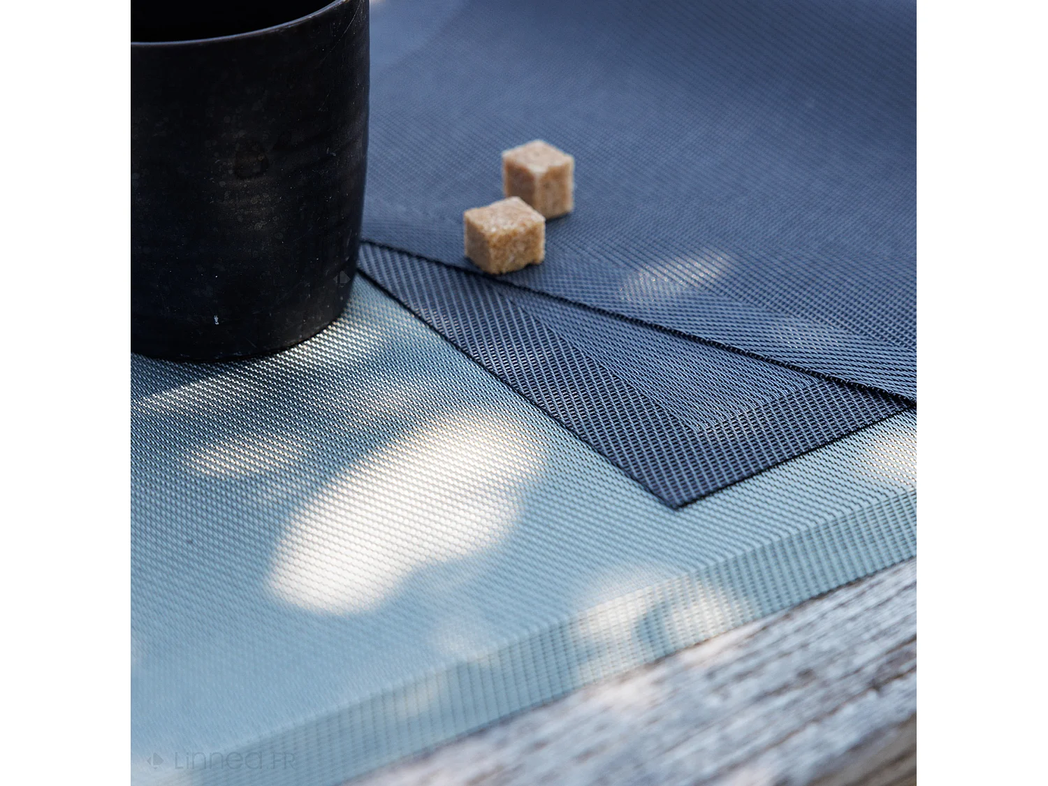 Lot de 2 sets de table rectangulaire synthétique 33x46 cm TAKAO Ecru