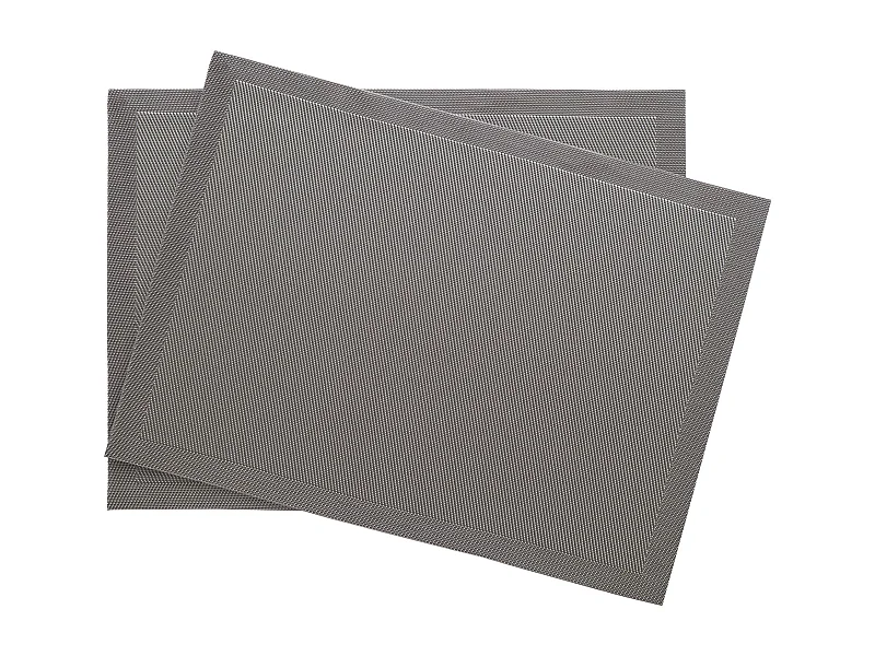 Lot de 2 sets de table synthétique 33x46 cm TAKAO gris Ardoise