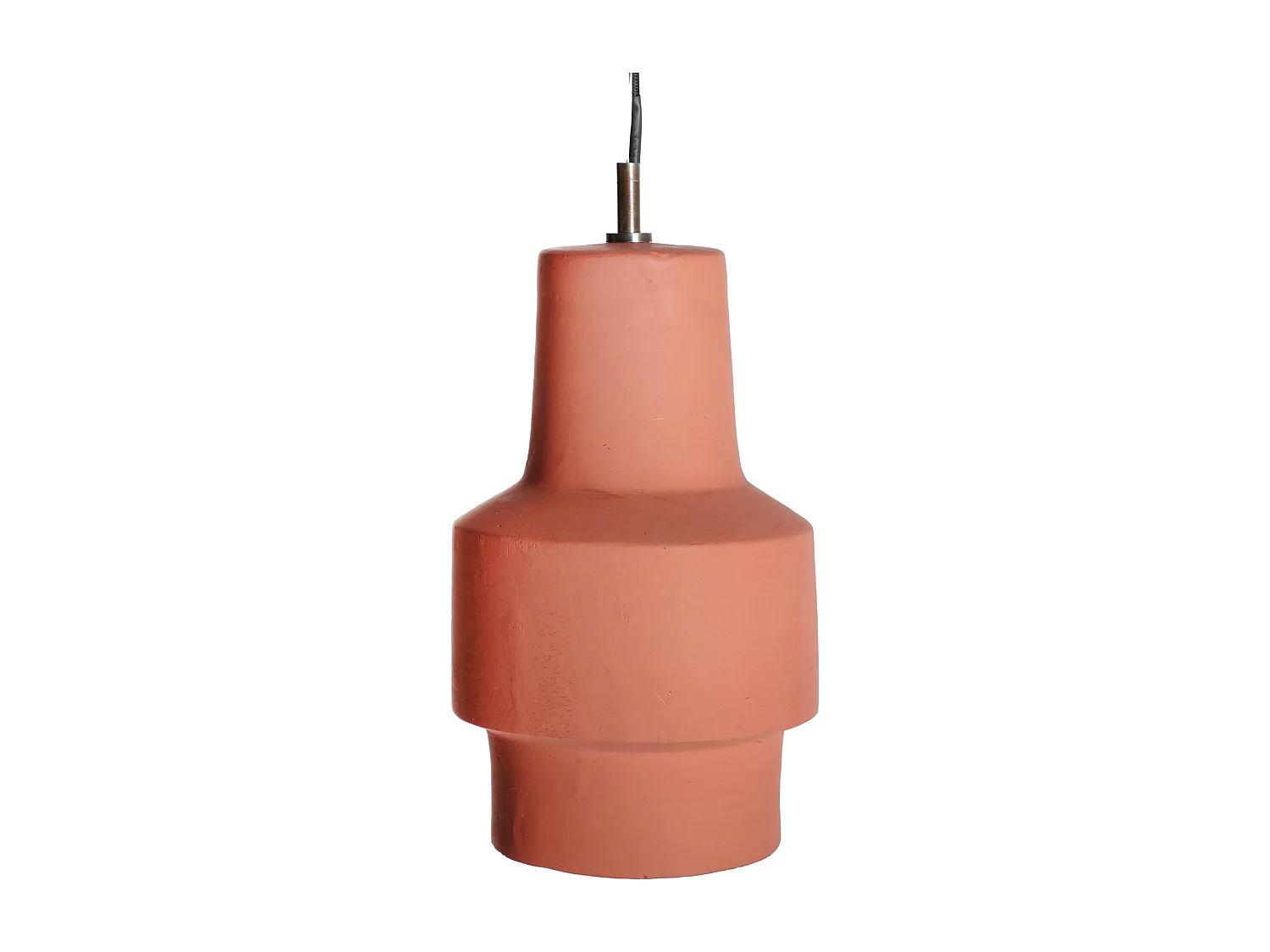Lustre en terre cuite corail 20x20x36 cm