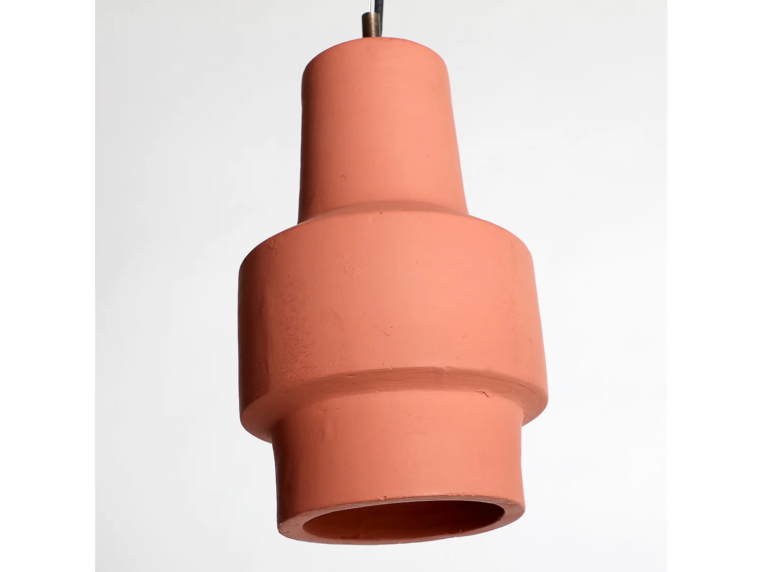 Lustre en terre cuite corail 20x20x36 cm