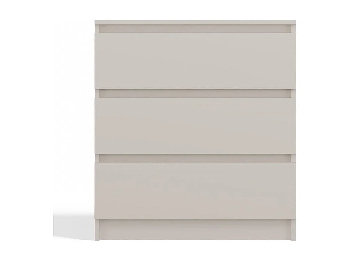 ASTER T3 | Commode chambre/bureau/salon 77x70x40 / 3 tiroirs Beige | Meuble de rangement moderne Chiffonier Style Scandinave | Dressing