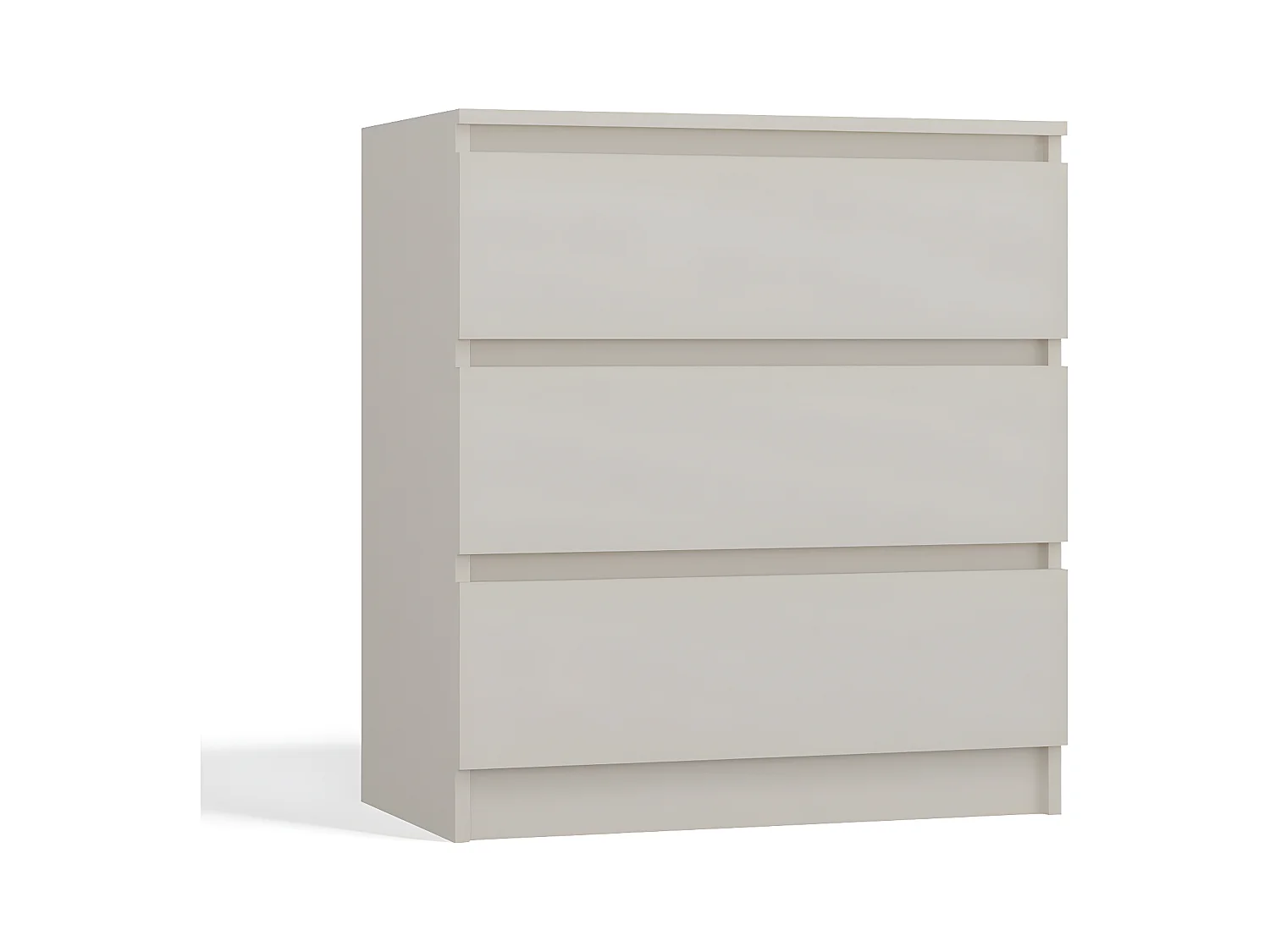 ASTER T3 | Commode chambre/bureau/salon 77x70x40 / 3 tiroirs Beige | Meuble de rangement moderne Chiffonier Style Scandinave | Dressing