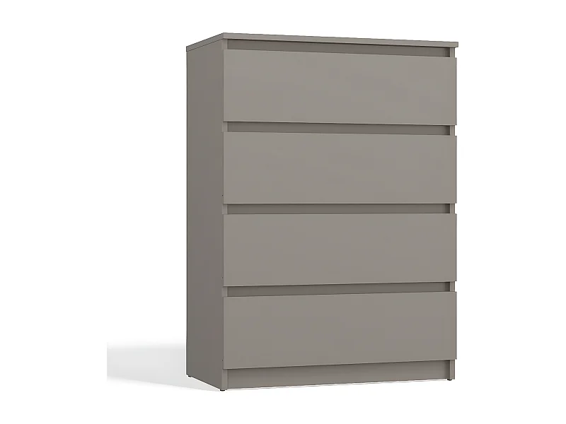 ASTER T4 - Cómoda moderna de 4 cajones - 97x70x40 - Mueble de almacenaje - Estilo escandinavo - Gris