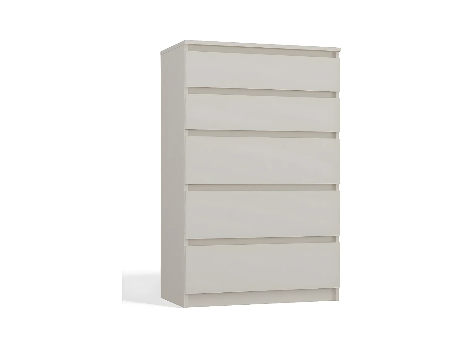 ASTER T5 | Cómoda contemporánea para dormitorio/salón/oficina 40x70x109.5 | 5 cajones | Unidad de almacenamiento | Chifón