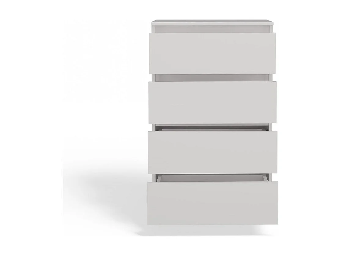Komoda Malwa M4 | Biała | 60x34,5x97,5 cm| 4 Szuflady