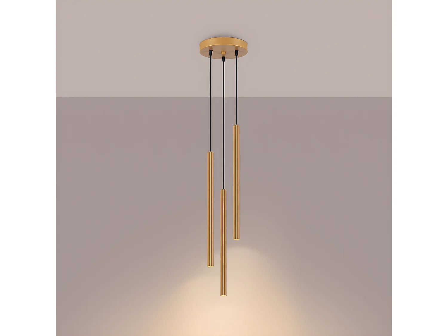 Applique Arche Moderne En Acier - 3 Sources Lumineuses - L.20 X H.120 Cm - Doré