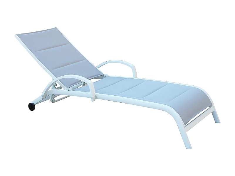 MilaniHome.it - lettino prendisole da giardino in alluminio di designdi coloreBianco