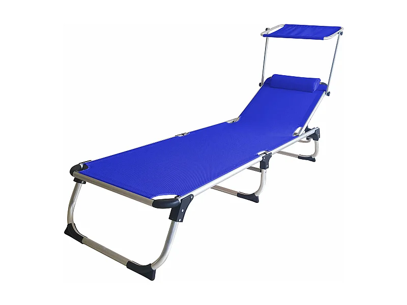 MilaniHome.it - brandina pieghevole da giardino con tettuccio di design moderno industrial cm 188 x 59 x 30 cmdi coloreBlu