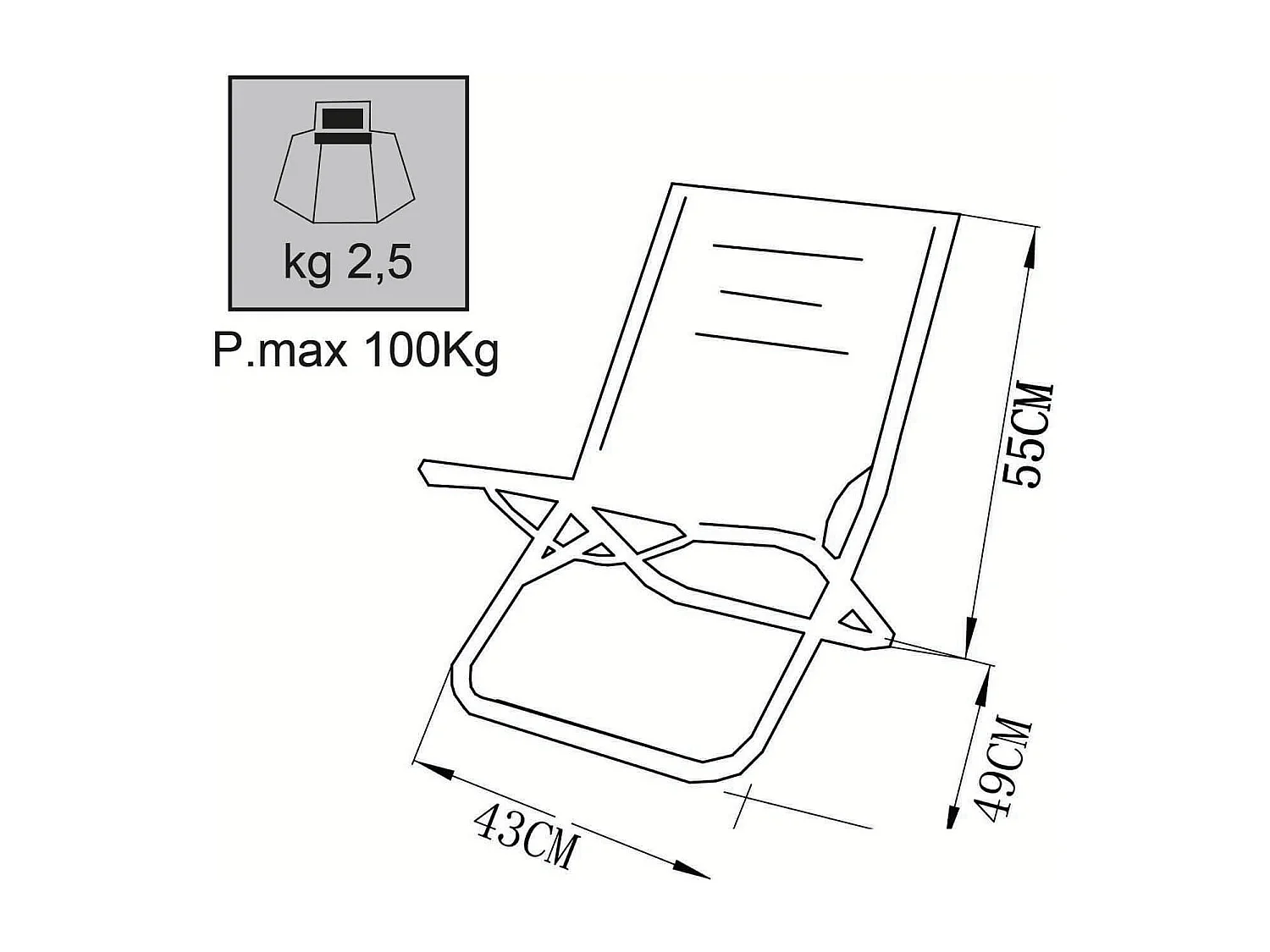 MilaniHome.it - Spiaggina Mare Sdraio Acciaio Oxford Verde Lime Per Campeggio Spiaggia Piscina Giardinodi coloreBlu