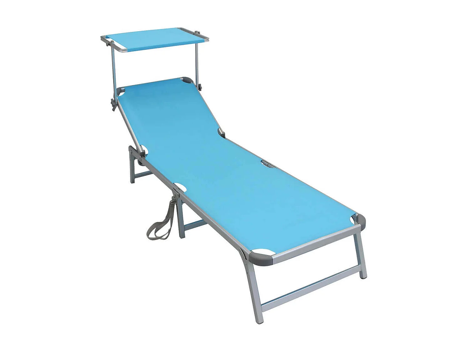 MilaniHome.it - Brandina Pieghevole Lettino Sdraio Con Tettuccio Per Campeggio Spiaggia Mare Piscina Giardinodi coloreAzzurro