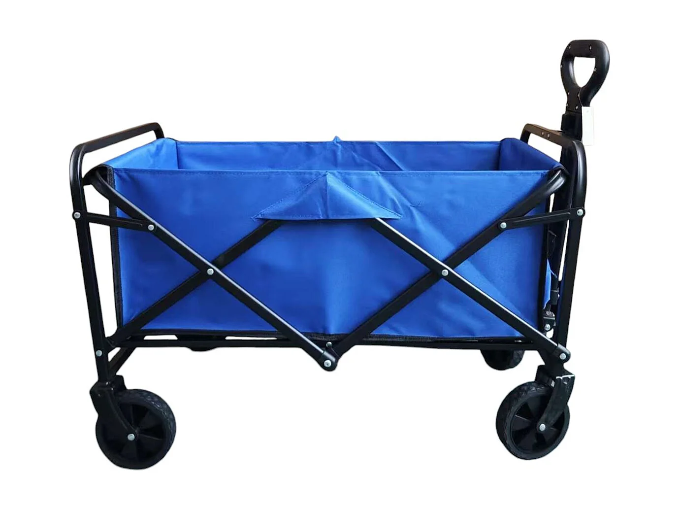 MilaniHome.it - Carrello Pieghevole Con Ruote Da Spiaggia Per Campeggio Mare Piscina Giardino In Metallo E Oxforddi coloreBlu