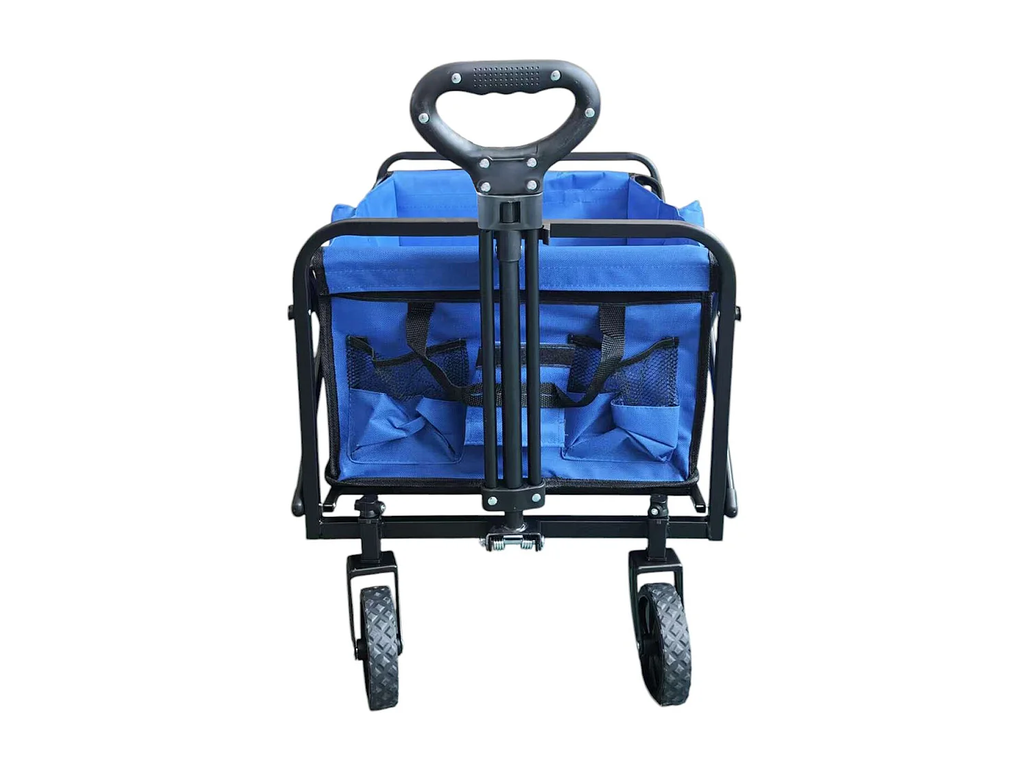 MilaniHome.it - Carrello Pieghevole Con Ruote Da Spiaggia Per Campeggio Mare Piscina Giardino In Metallo E Oxforddi coloreBlu