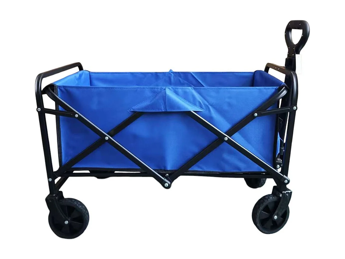 Milani Home - Carrello Pieghevole Con Ruote Da Spiaggia Per Campeggio Mare Piscina Giardino In Metallo E Oxford - Blu