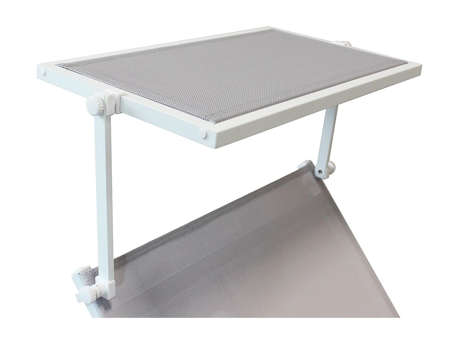 MilaniHome.it - lettino in alluminio con tettuccio di design per esterno giardino cm 78 l x 195 p x 32/54 hdi coloreBianco