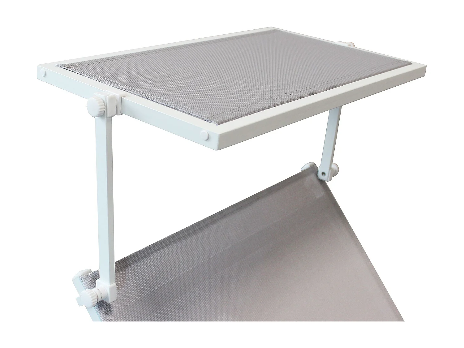 MilaniHome.it - lettino in alluminio con tettuccio di design per esterno giardino cm 78 l x 195 p x 32/54 hdi coloreBianco