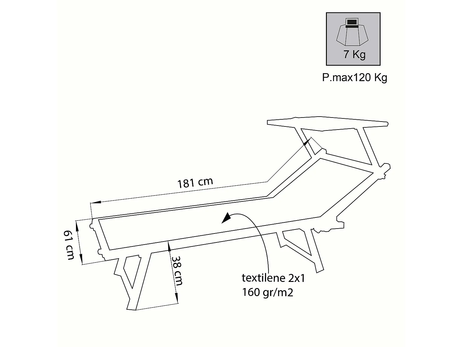 MilaniHome.it - Lettino Da Campeggio Sdraio Grigio Con Tettuccio Per Esterno Spiaggia Mare Piscina Giardinodi coloreGrigio